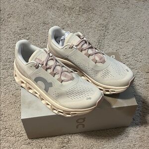 NWT - On Cloud Women's Beige and Pink Sneakers